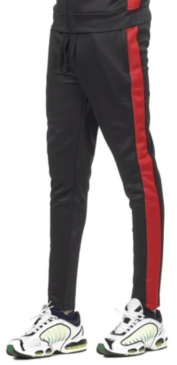 REBEL MIND TRACK PANTS - 100-401 - BLACK/RED
