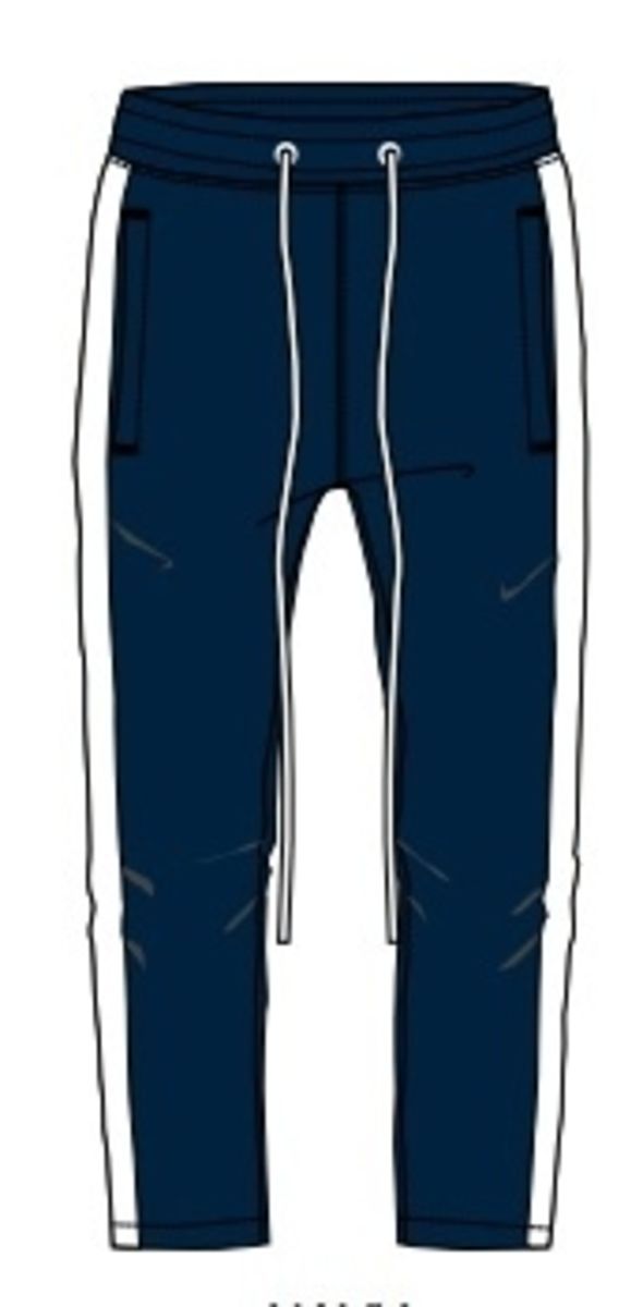 REBEL MIND TRACK PANTS - 100-401 - NAVY/WHITE