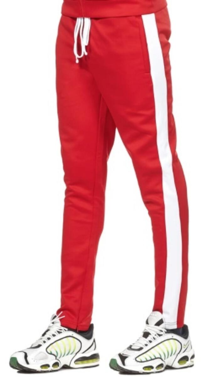 REBEL MIND TRACK PANTS - 100-401 - RED/WHITE