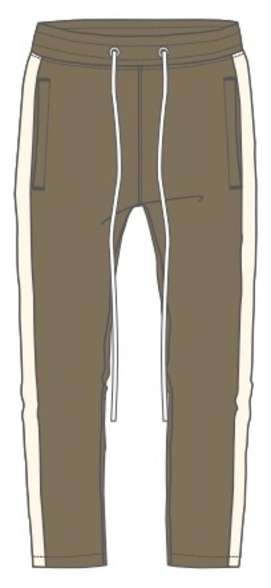 REBEL MIND TRACK PANTS - 100-402 - OLIVE/CREAM