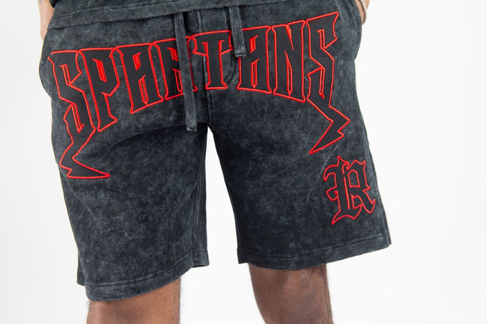 REBEL MINDS SPARTANS TWILL SHORTS - 610-11926 - BLACK
