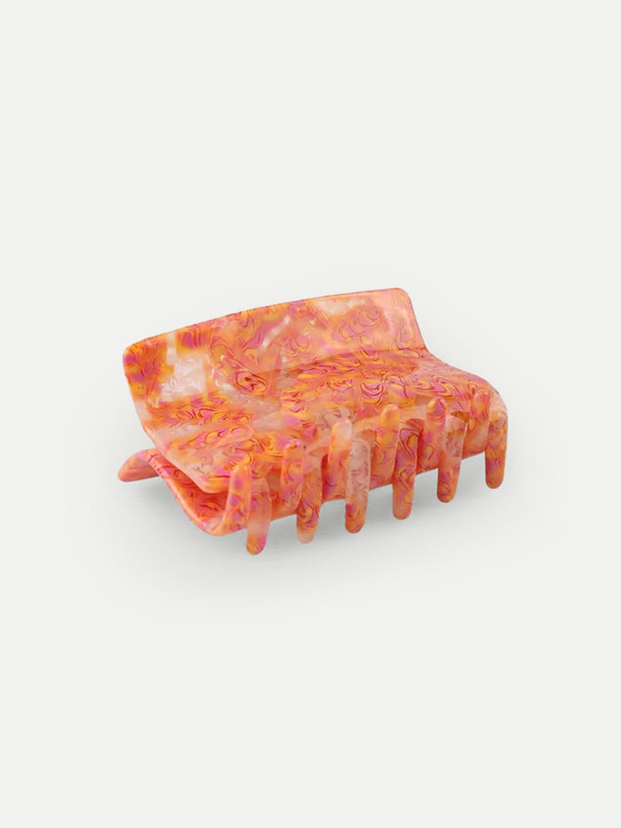Rectangle Eco Hair Claw | Psychedelic Citrus-Image 1
