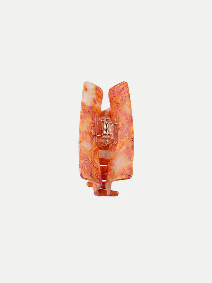 Rectangle Eco Hair Claw | Psychedelic Citrus-Image 3