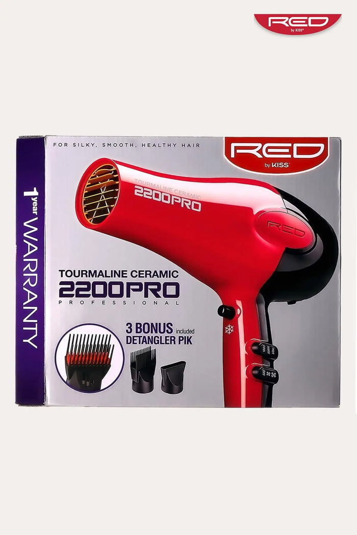 RED BY KISS 2200 PRO TOURMALINE CERAMIC #BD07N - BSW BEAUTY CANADA