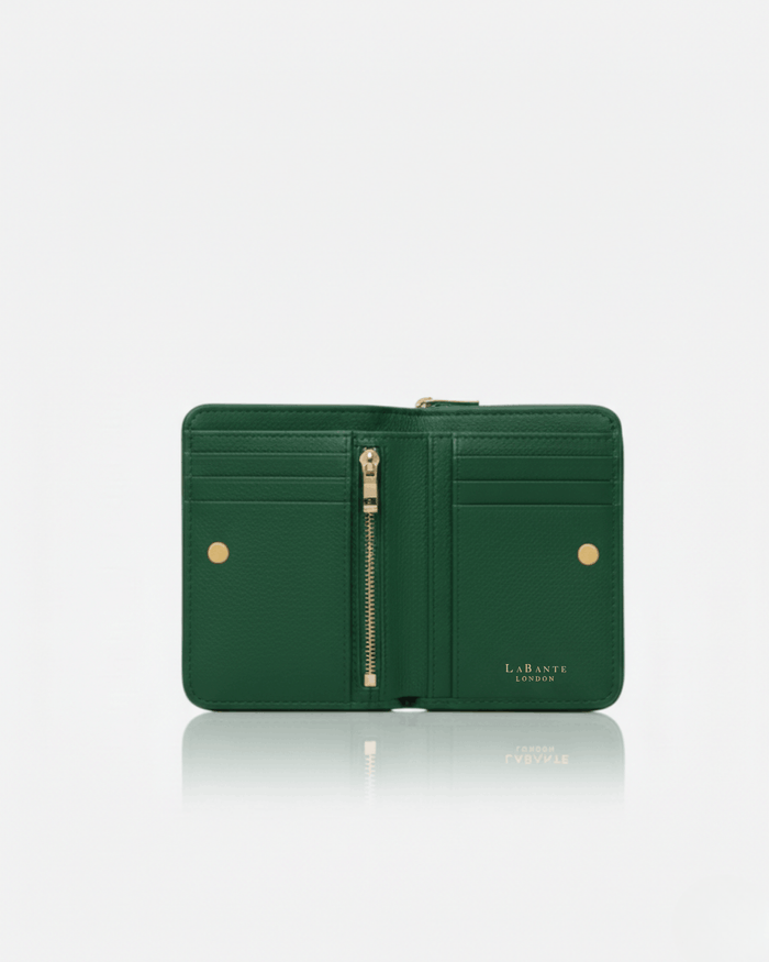 Regents Park Green Plant-Based Leather Wallet  (Pre-Order For delivery 28th Nov)