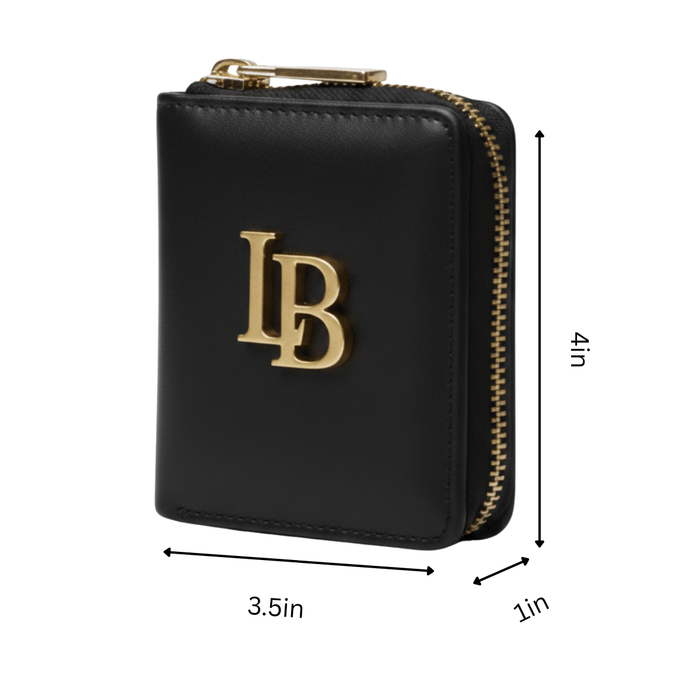 Regents Park Mini Black Plant-Based Leather Wallet (Available for Pre-order 28th Nov)