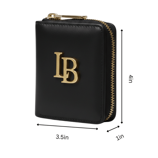 Regents Park Mini Black Plant-Based Leather Wallet (Available for Pre-order 28th Nov)