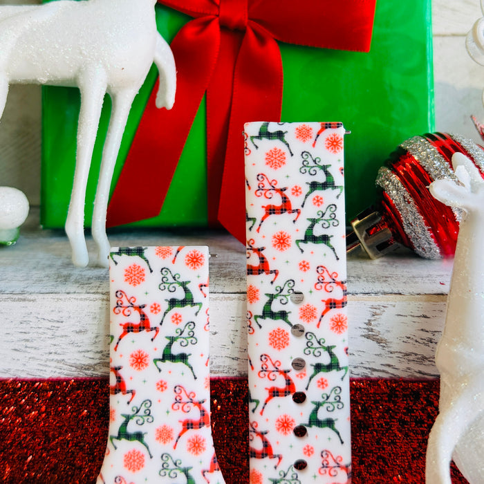 Reindeer Waltz Print Silicone Band For Samsung Watch