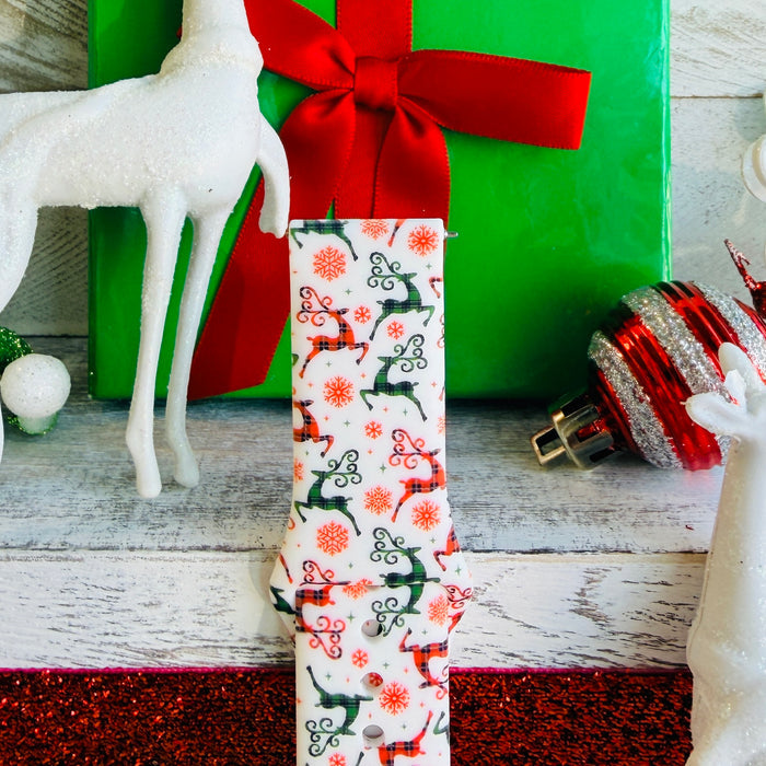 Reindeer Waltz Print Silicone Band For Samsung Watch