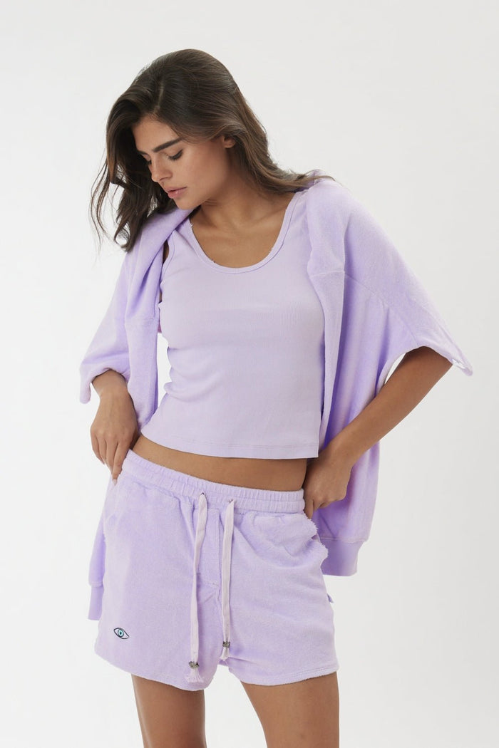 RIB Tank Top – Purple