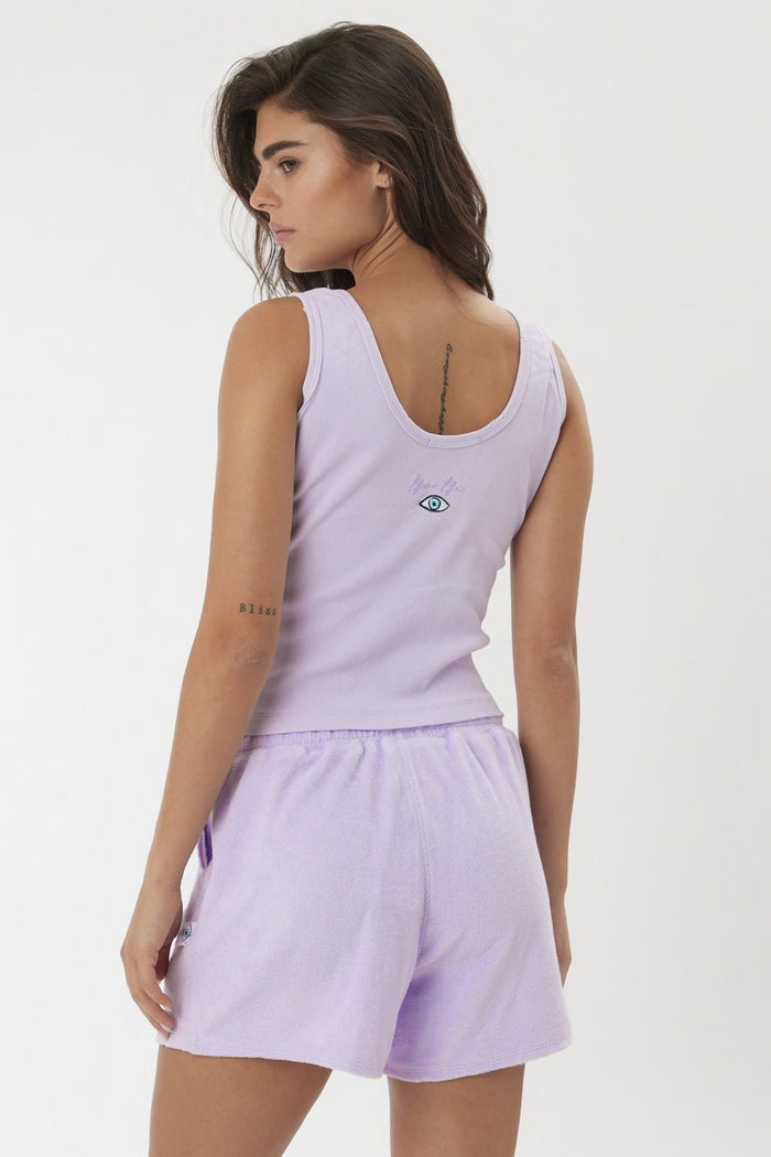 RIB Tank Top – Purple