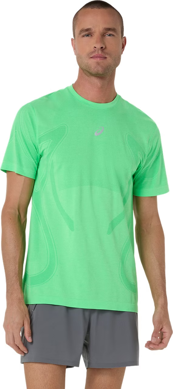 ASICS ROAD SEAMLESS SS TOP VITAL GREEN ILLUMINATE GREEN HOMBRE