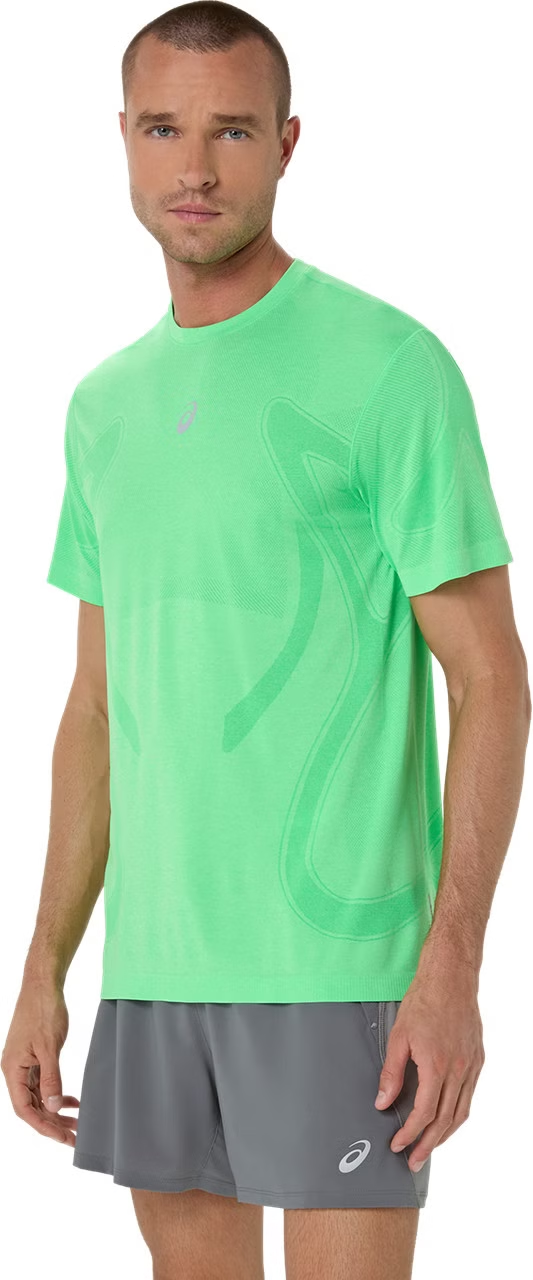 ASICS ROAD SEAMLESS SS TOP VITAL GREEN ILLUMINATE GREEN HOMBRE