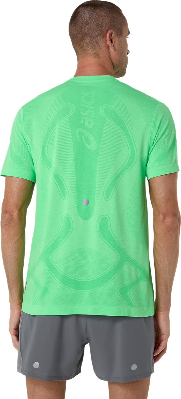 ASICS ROAD SEAMLESS SS TOP VITAL GREEN ILLUMINATE GREEN HOMBRE