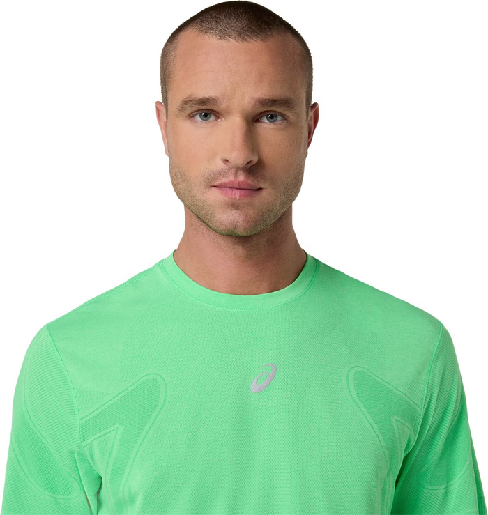 ASICS ROAD SEAMLESS SS TOP VITAL GREEN ILLUMINATE GREEN HOMBRE