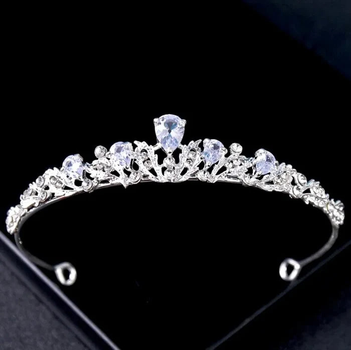 Wedding Hair Accessories - Cubic Zirconia Bridal Tiara - Available in Silver, Rose Gold and Yellow Gold