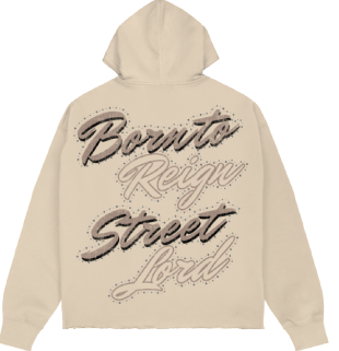 ROKU STUDIO FIST OF FURY CROPPED HOODIE -RK5481749 - SAND STONE