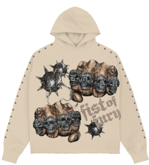 ROKU STUDIO FIST OF FURY CROPPED HOODIE -RK5481749 - SAND STONE