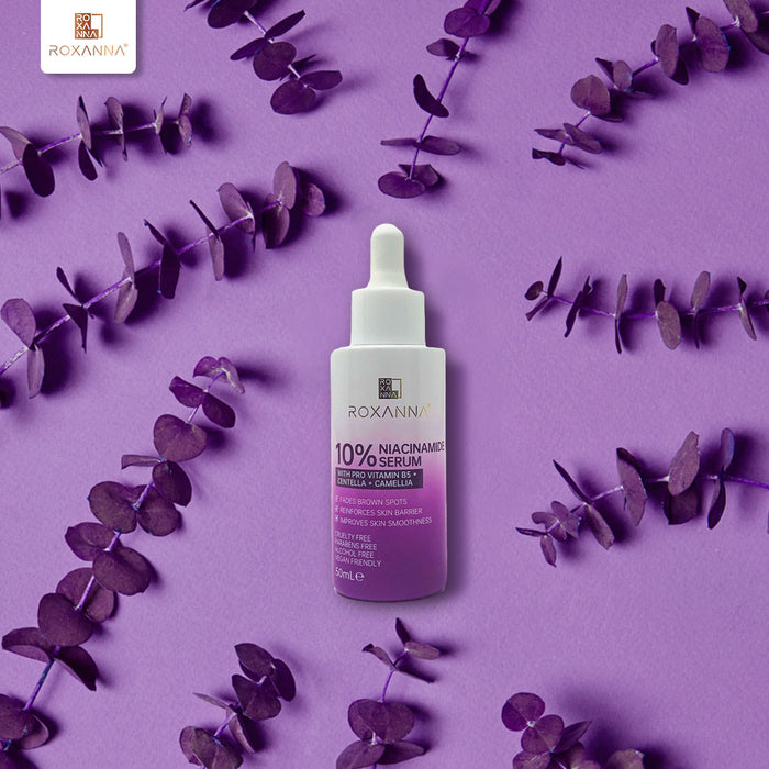 Roxanna 10% Niacinamide Face Serum – Pore Minimising & Brightening Serum with Vitamin B5 & Centella (50ml)