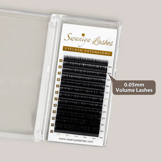 Russian Volume Lash Extensions for Dense 5D–10D Sets | Ultra-Fine 0.05mm| Swaniya Lashes