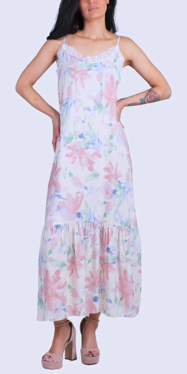 Savona Watercolor Maxi Slip Dress
