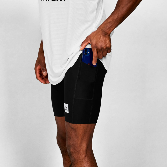 SAYSKY FLOW RACE SHORLT TIGHT 7 BLACK HOMBRE