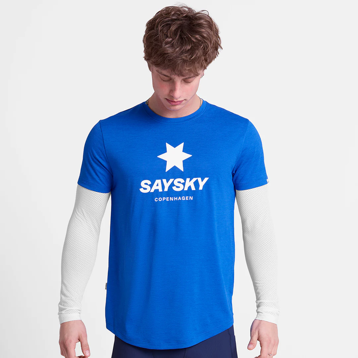 SAYSKY LOGO COMBAT PRO T SHIRT BLUE