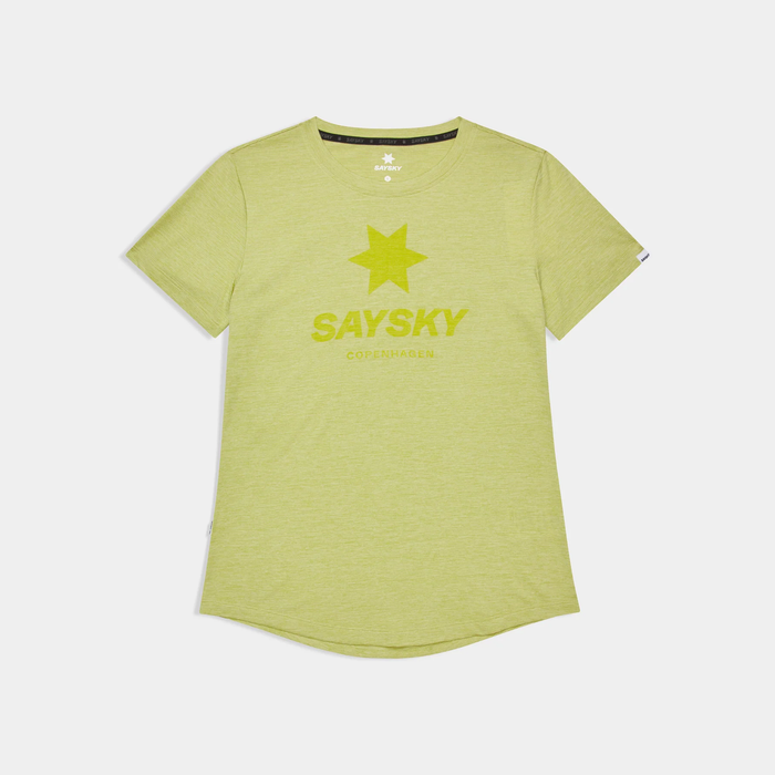 SAYSKY LOGO COMBAT PRO T SHIRT YELLOW MUJER