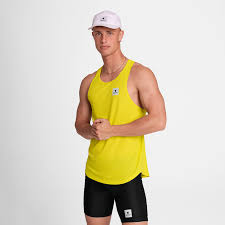 SAYSKY REACTIVE FLOW SINGLET YELLOW LOGO HOMBRE