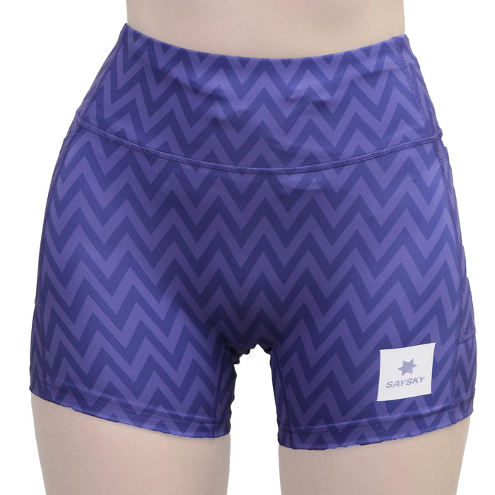 SAYSKY ZIG ZAG COMBAT SHORT TIHTS 4 PURPLE ZIGZAG MUJER