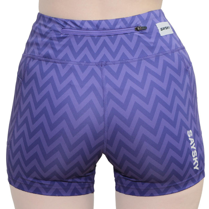 SAYSKY ZIG ZAG COMBAT SHORT TIHTS 4 PURPLE ZIGZAG MUJER
