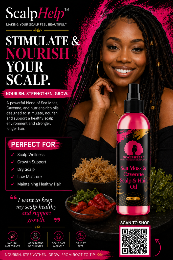 Scalp Oil for Braids & Protective Styles-Sea Moss & Cayenne