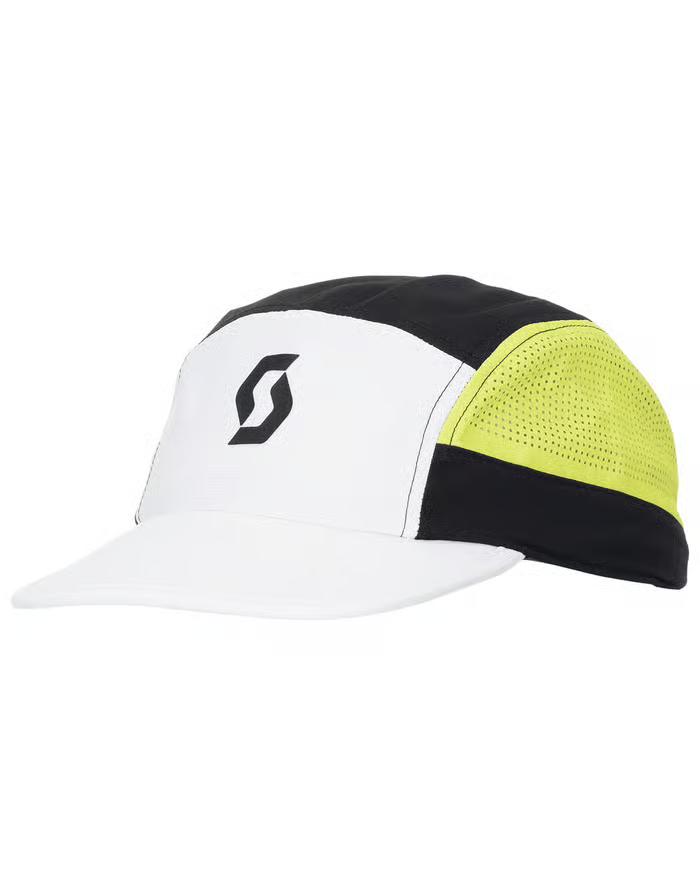 SCOTT 5 PANEL CAP ENDURANCE TECH BLACK WHITE
