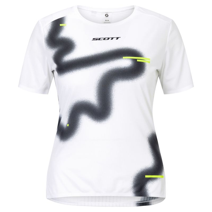 SCOTT TEE RACE RUN SS WHITE BLACK MUJER