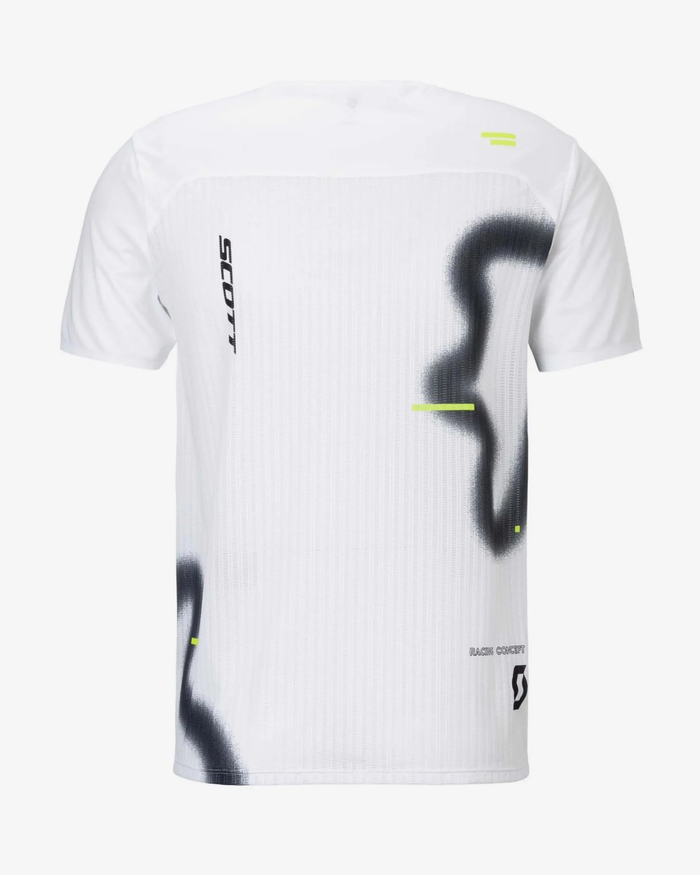 SCOTT TEE RACE RUN WHITE BLACK HOMBRE