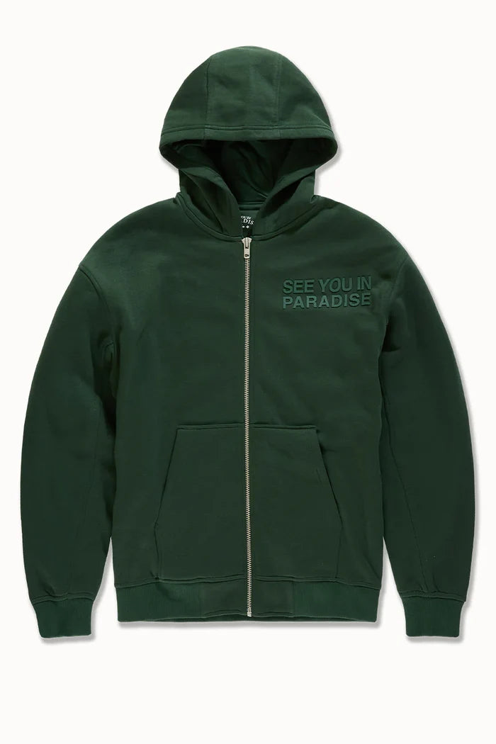 SEE YOU IN PARADISE STACK FLEECE SET - 8863HSET - DEEP OLIVE