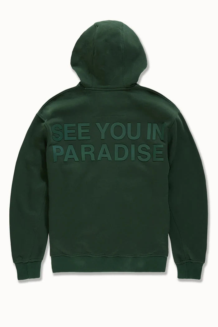 SEE YOU IN PARADISE STACK FLEECE SET - 8863HSET - DEEP OLIVE