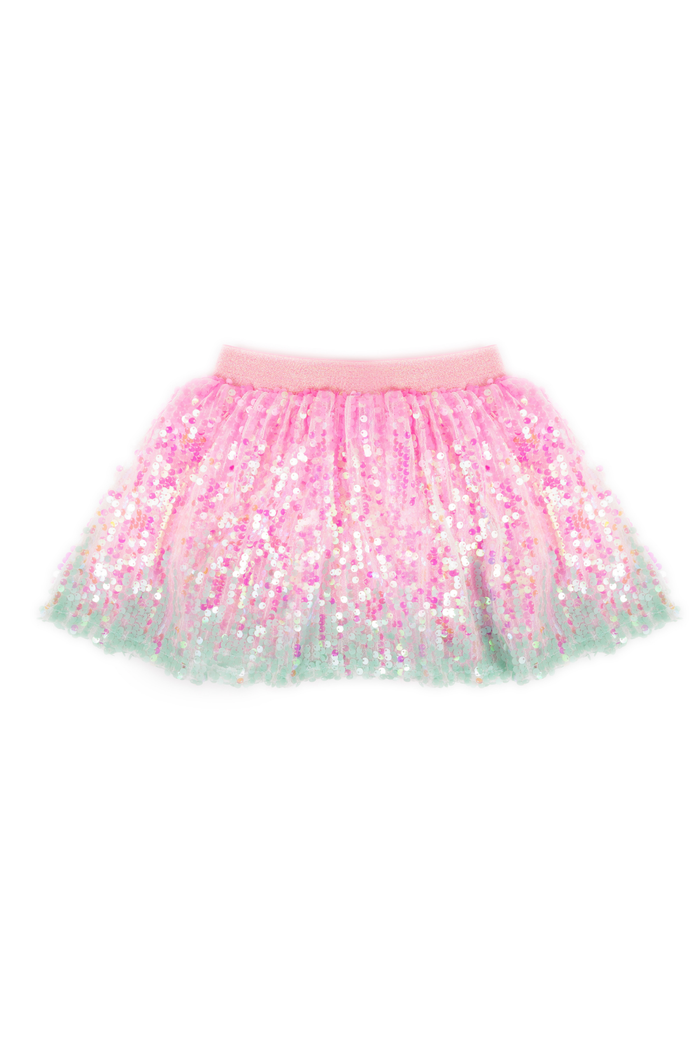 Sequins Skirt with Elastic Waistband
