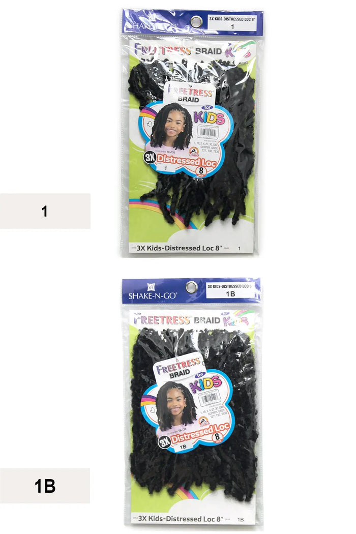 SHAKE N GO FREETRESS 3X KIDS DISTRESSED LOC 8" - BSW BEAUTY CANADA