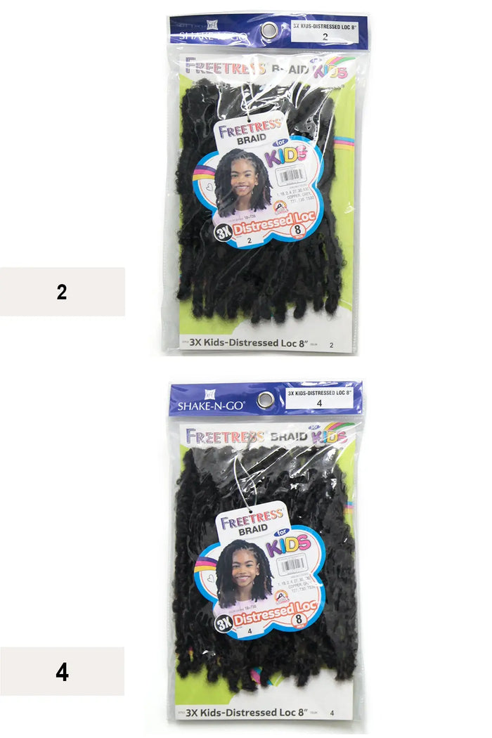SHAKE N GO FREETRESS 3X KIDS DISTRESSED LOC 8" - BSW BEAUTY CANADA