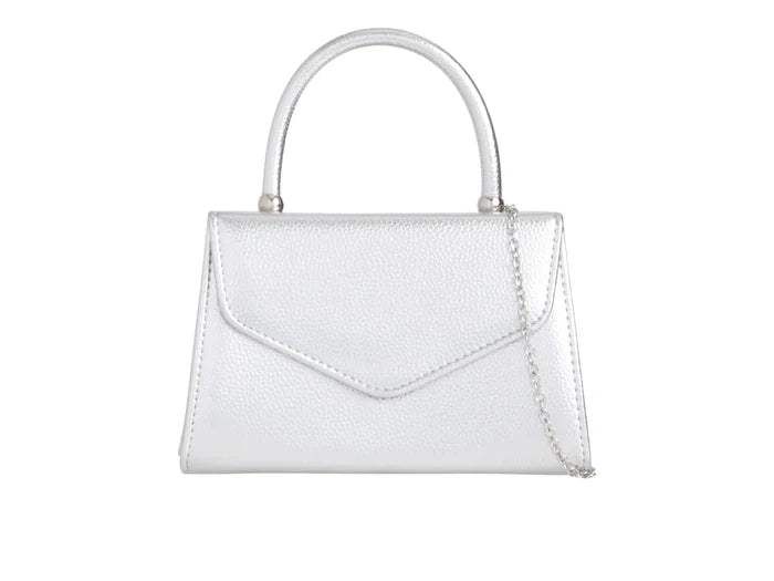 Silver Matte Shimmer Mini Handbag
