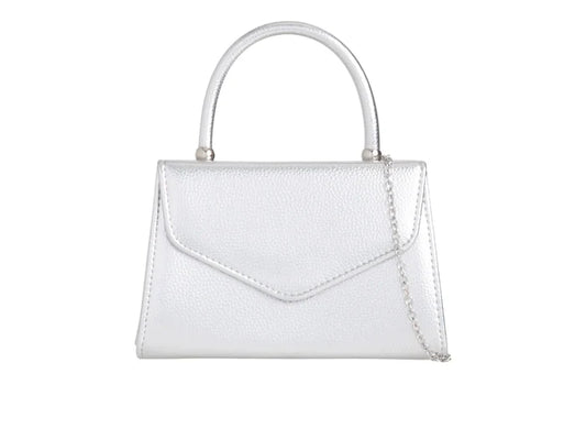 Silver Matte Shimmer Mini Handbag