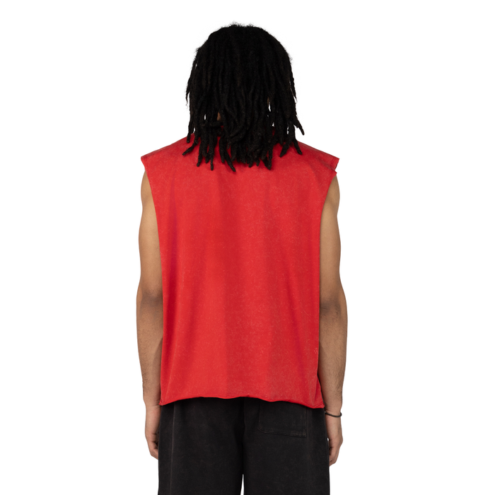 SMOKE RISE  GRAPHIC MUSCLE TANK TOP - KT25253 - RED