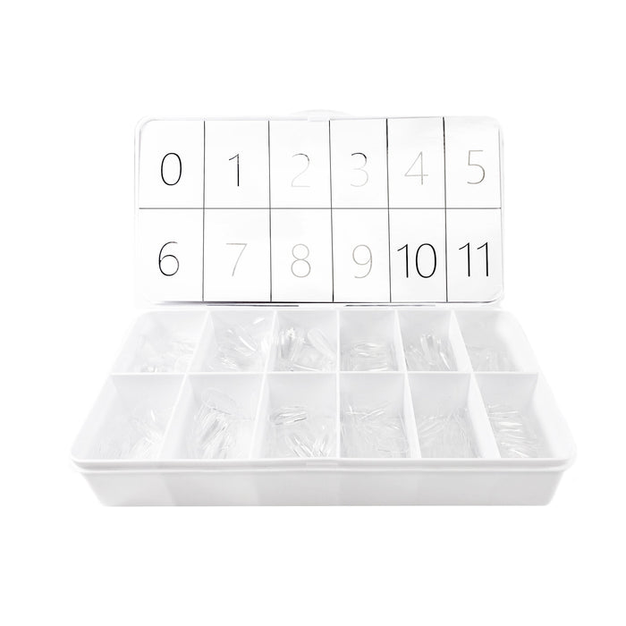 Soft Gel Tips | Coffin Active Clear - 600pk | Fuzion Gel
