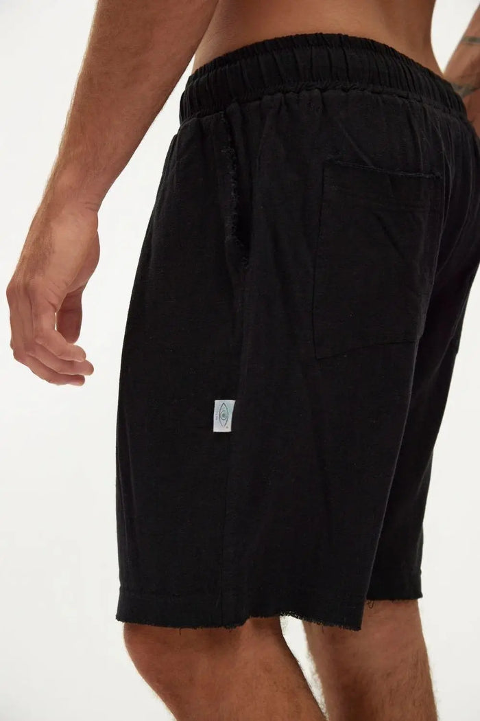 Soft Linen Bermuda Shorts — Black TFU-TFU shop