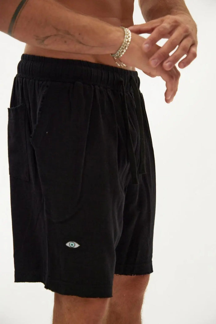 Soft Linen Bermuda Shorts — Black TFU-TFU shop