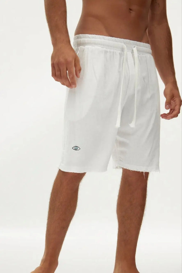 Soft Linen Bermuda Shorts — Cream TFU-TFU shop