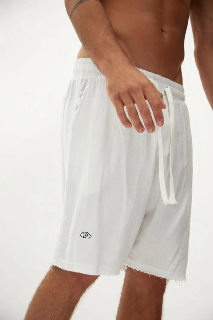 Soft Linen Bermuda Shorts — Cream TFU-TFU shop