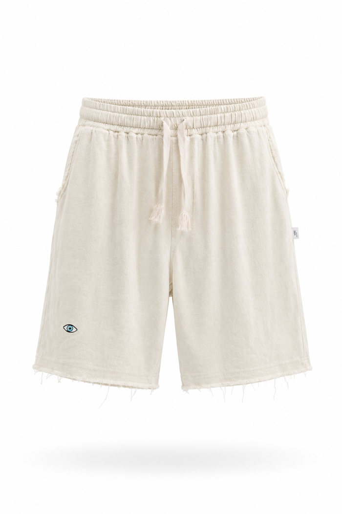 Soft Linen Bermuda Shorts - Melange Stone