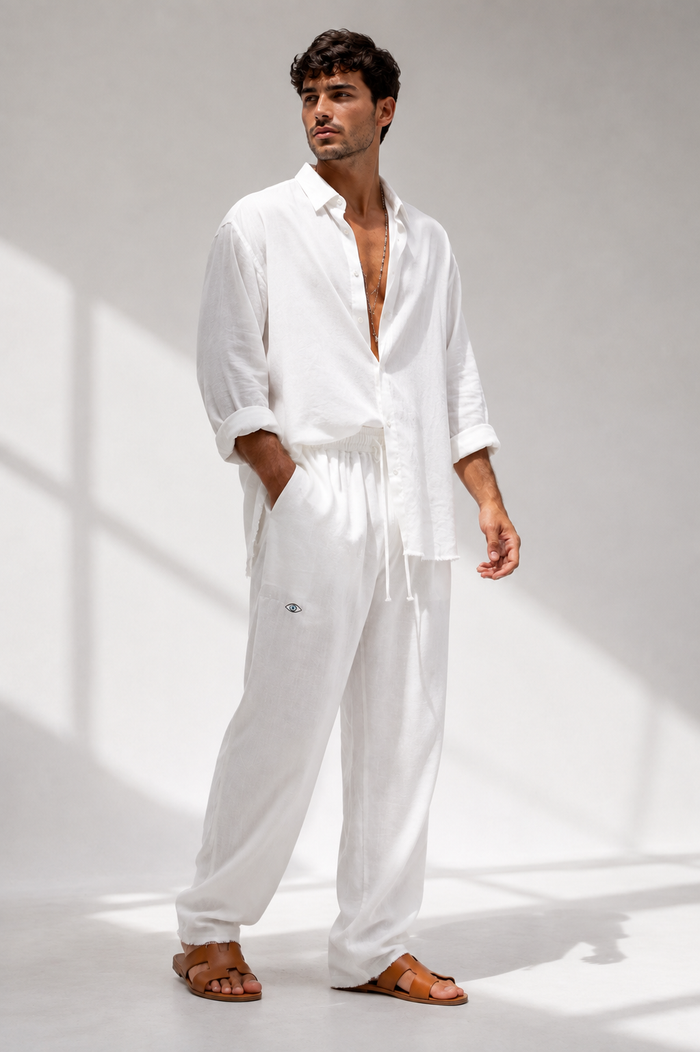 SOFT SL Linen Pants - Cream